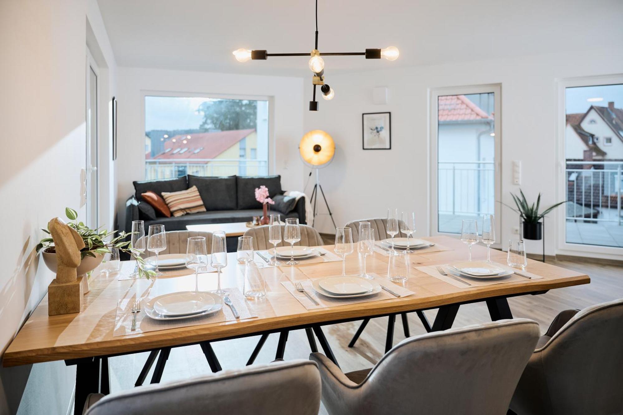 Moderne Apartments Mit Highspeed-Wlan Und Gratis-Tiefgarage Ihr Perfekter Rueckzugsort Nahe Dem Zentrum Und Der Therme I Barrierearm Bad Kissingen Esterno foto